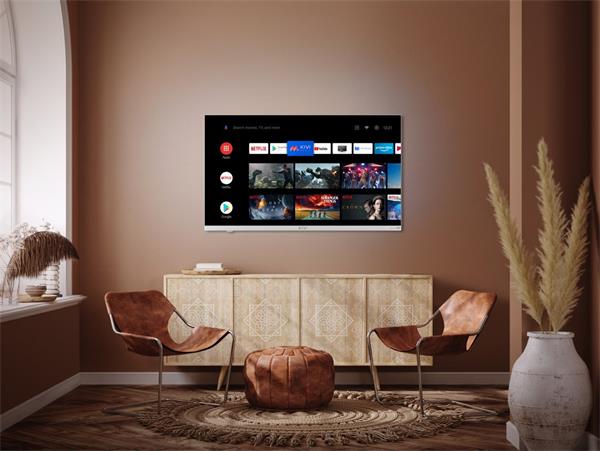 KIVI TV 32H750NW, 32" (81cm),HD, Google Android TV, White, 1366x768, 60 Hz, Sound by JVC, 2x8W, 33 kWh/1000h , BT5, HDMI 