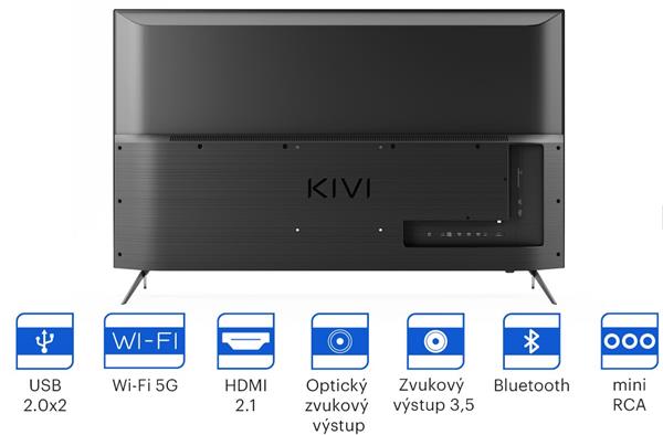 KIVI TV 50U750NB, 50" (127 cm), UHD, Android TV 11,Black,3840x2160,60 Hz,Sound by JVC,2x12W,70 kWh/1000h ,BT5.1, HDMI 4 