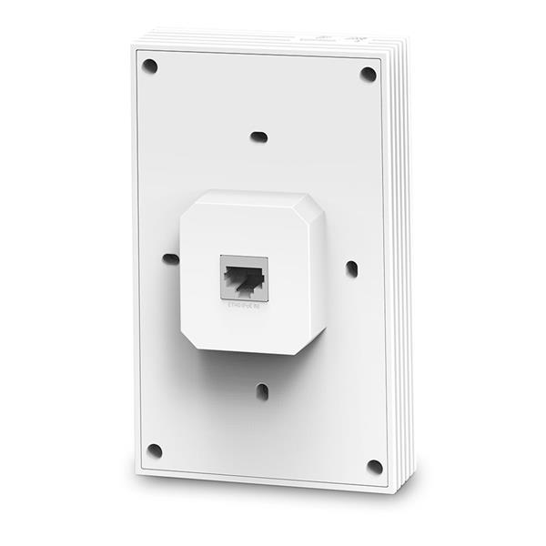 TP-LINK "AX3000 Wall-Plate Dual-Band Wi-Fi 6 Access Point PORT:  Uplink: 1× Gigabit RJ45 Port; Downlink: 3× Gigabit RJ4 