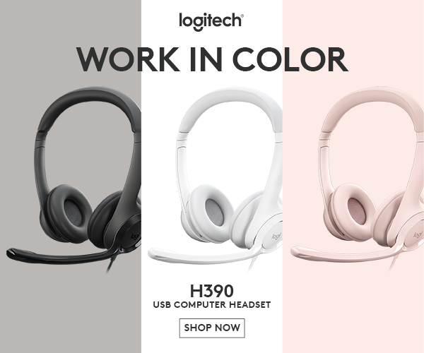 Logitech® H390 USB Headset - BLACK 