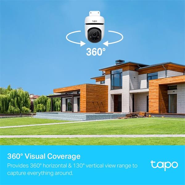 TP-LINK "Tapo Outdoor Pan/Tilt Security Wi-Fi CameraSPEC: 1080p, 2.4 GHz, Horizontal 360?FEATURE: Physical Privacy Mod 