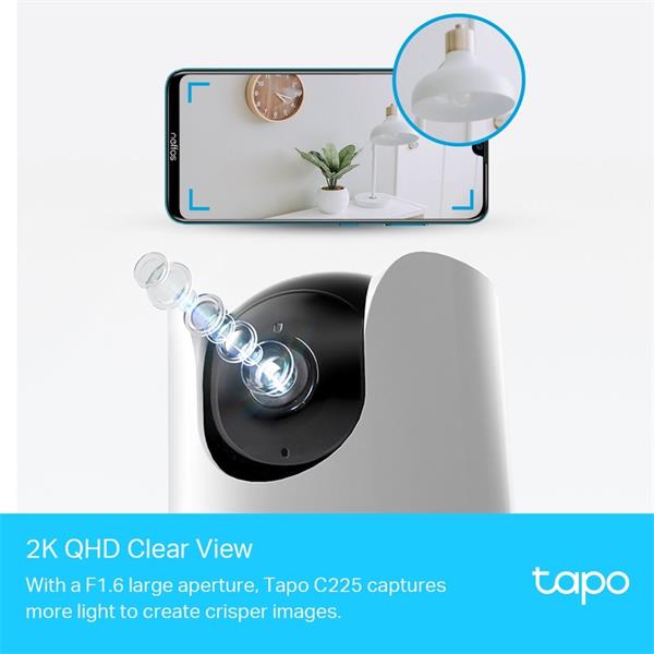 TP-LINK "Tapo Pan/Tilt AI Home Security Wi-Fi CameraSPEC: 2K (2560x1440) 4MP, Starlight Sensor, 2.4 GHz Wi-Fi, 802.11b/ 