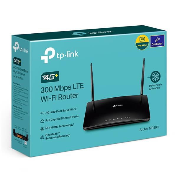 TP-LINK "AC1200 4G LTE Advanced Cat6 Gigabit RouterBuild-In 300Mbps 4G+ LTE Advanced ModemSPEED: 867 Mbps at 5 GHz + 3 