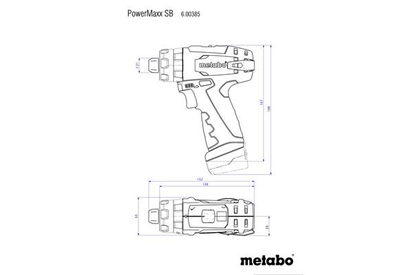 Metabo PowerMaxx SB Basic Aku Príklepová vŕtačka so skrutkovačom 