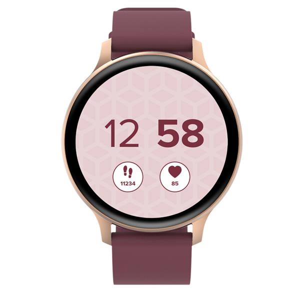 Canyon SW-68, Badian smart hodinky, BT, fareb. LCD displej 1.28´´, vodotes. IP68, 22 športov, karmínové 