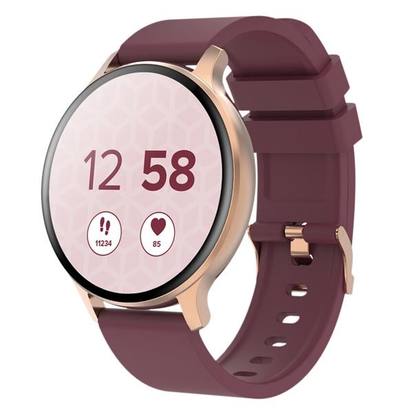 Canyon SW-68, Badian smart hodinky, BT, fareb. LCD displej 1.28´´, vodotes. IP68, 22 športov, karmínové 