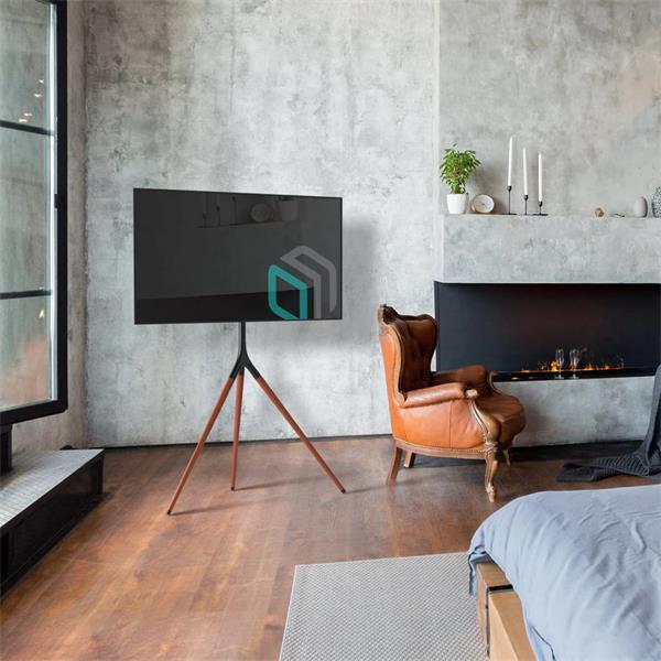 ONKRON TV dizajnový tripódový stojan pre 32" - 65" do 35 kg, čierny 