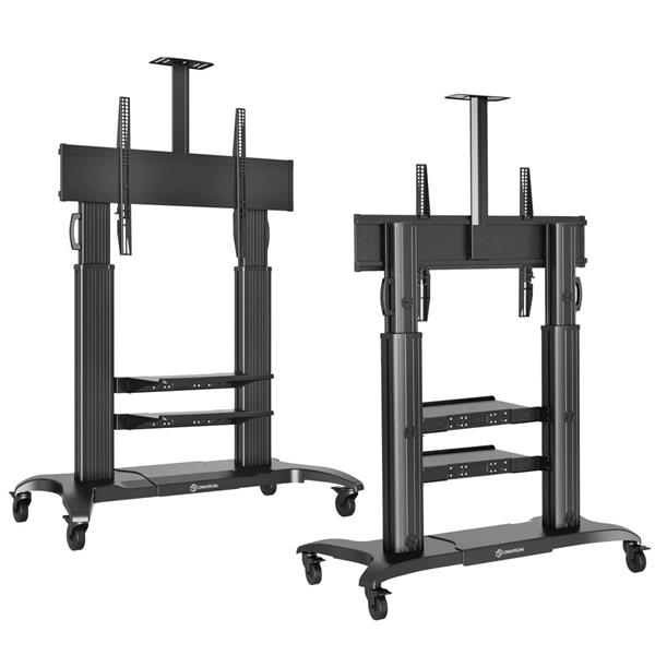 ONKRON TV mobilný stojan pre 60 až 100" obrazovky do 136 kg, čierny 