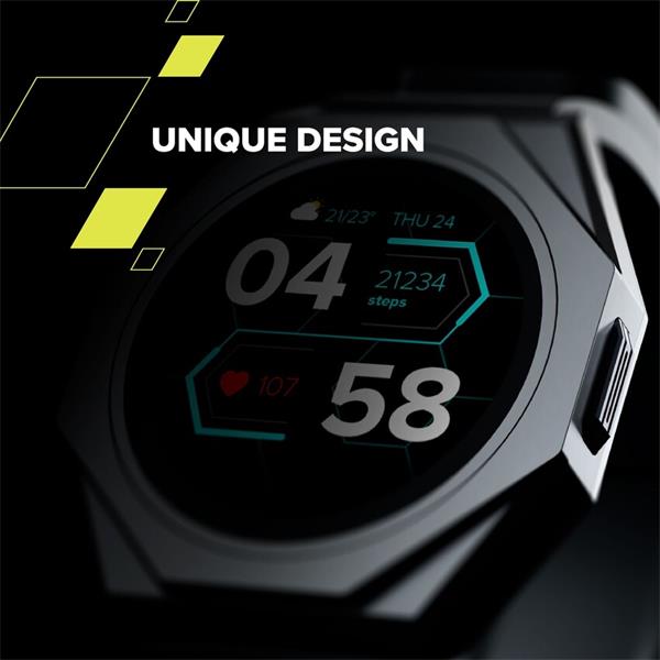 Canyon SW-86, Otto, smart hodinky, BT, fareb. LCD displej 1.3´´, vodotes. IP68, 25 športov, červené 