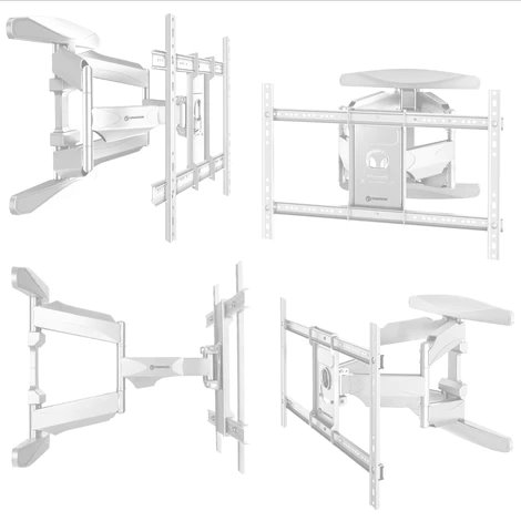 ONKRON TV OLED vysúvny a otočný držiak na stenu 40"až 75" , max 46 kg, biely 