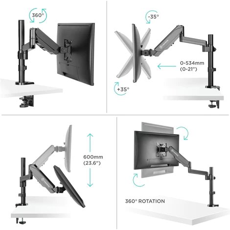 ONKRON Stolný držiak pre 13" až 32" LED obrazovky, čierny 