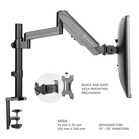 ONKRON Stolný držiak pre 13" až 32" LED obrazovky, čierny 