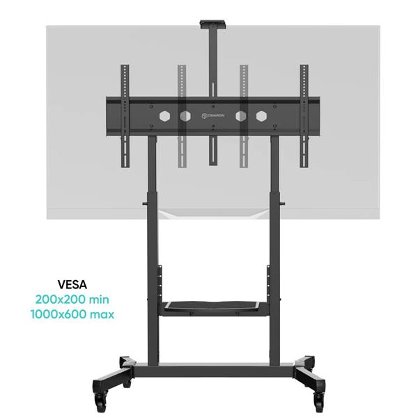 ONKRON TV mobilný stojan pre 50"-100", VESA 1000x600 max, 90kg,  čierny 