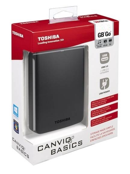 TOSHIBA CANVIO Basics 2,5" Externý HDD 1TB, USB 3.0, čierny 
