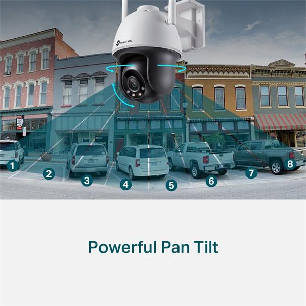 TP-LINK "4MP Full-Color Wi-Fi Pan/Tilt Network CameraSPEC:2.4G 150Mbps, 2*2 MIMO, H.265+/H.265/H.264+/H.264, 1/3"" Prog 