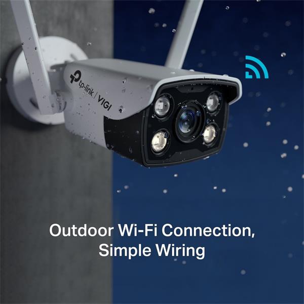 TP-LINK "4MP Outdoor Full-Color Wi-Fi Bullet Network CameraSPEC:2.4G 150Mbps, 2*2 MIMO, H.265+/H.265/H.264+/H.264, 1/3" 