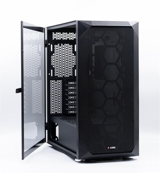 1stCOOL MiddleTower Wind Storm Black, E-ATX, USB3.0, čierna 