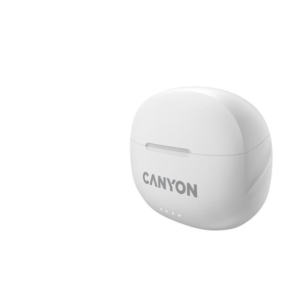 Canyon TWS-8, True Wireless Bluetooth slúchadlá do uší, nabíjacia stanica v kazete, biele 