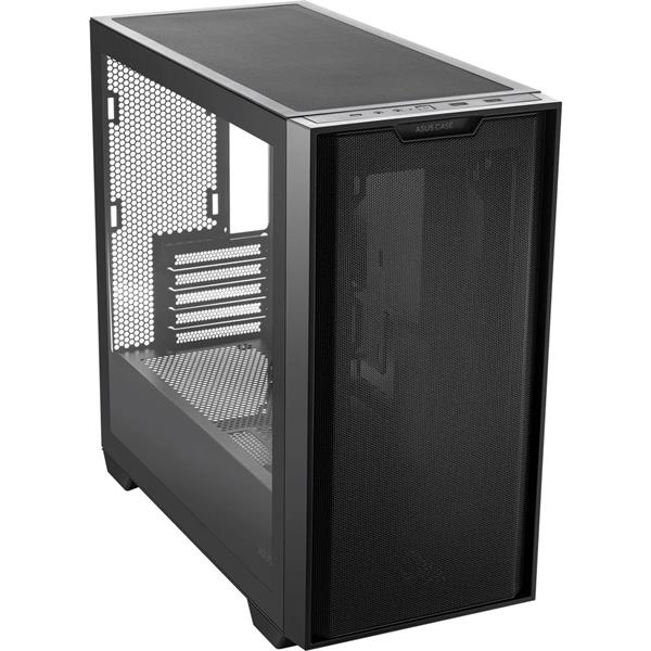 ASUS case A21, transparent glass, Mini Tower, mATX, black 