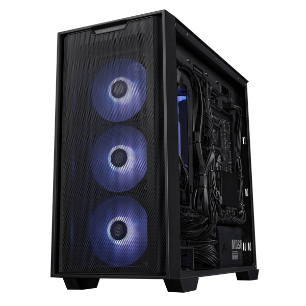 ASUS case A21, transparent glass, Mini Tower, mATX, black 