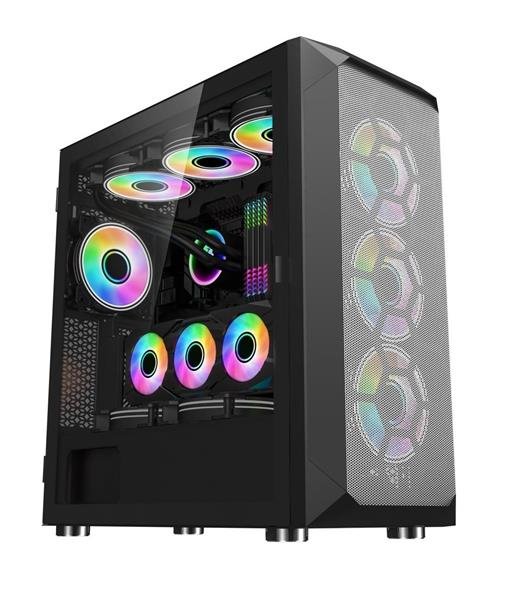 1stCOOL MiddleTower Wind Storm Black, E-ATX, USB3.0, čierna 
