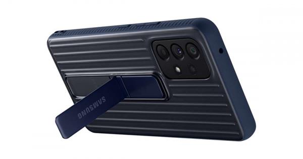 Samsung tvrdený ochranný zadný kryt so stojančekom pre A53 5G, modrý 