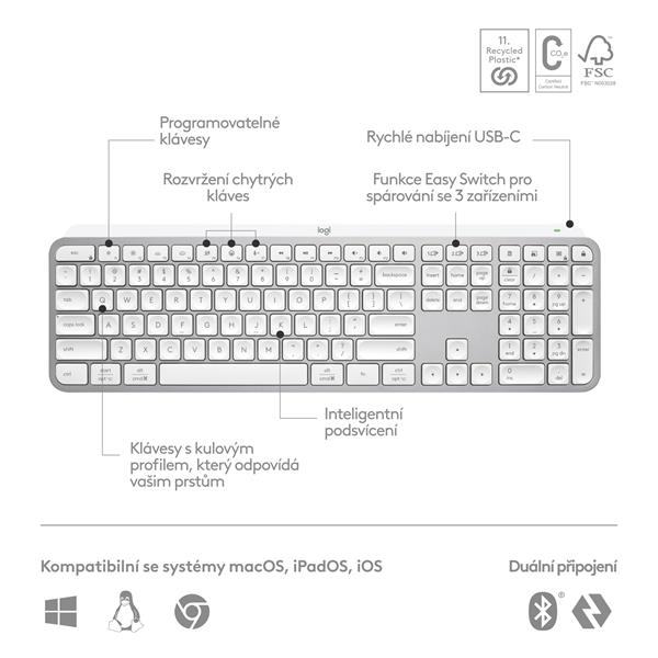 Logitech® MX Keys S Pale Grey / US 