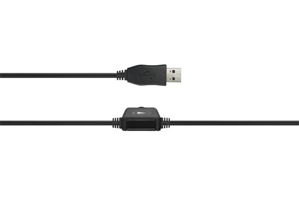 Canyon CHSU-1, PC Headset, USB, slúchadla s mikrofónom, ovládanie na kábli, čierne 