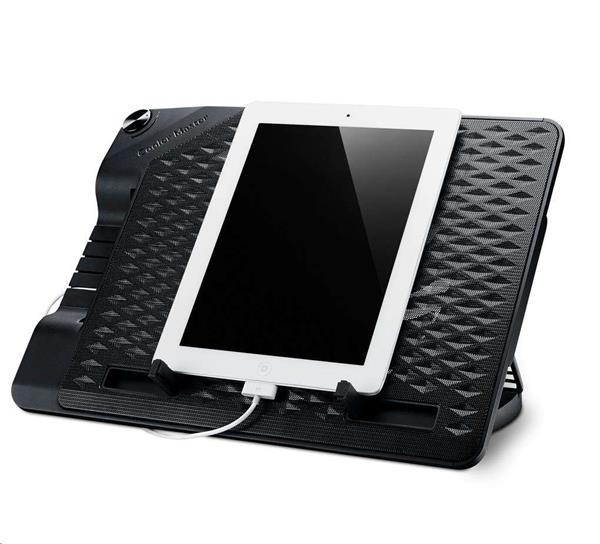 Chladiaci podstavec Coolermaster ErgoStand III pre notebooky do 17", USB hub, 23cm fan, čierny 