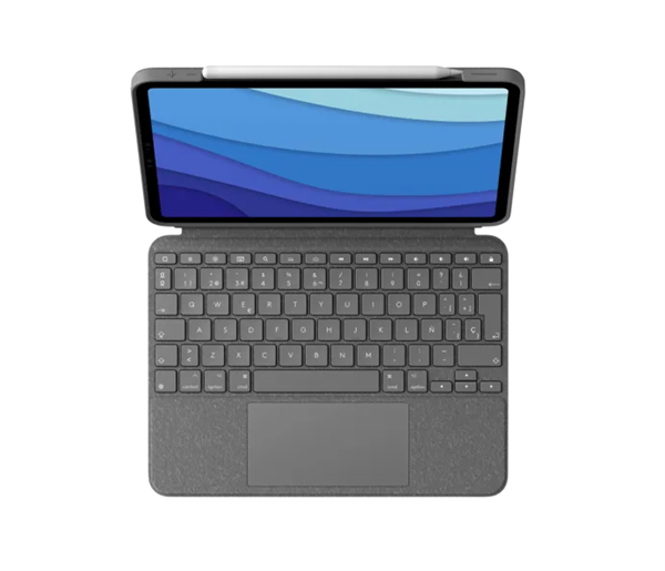 Logitech® Combo Touch for iPad Pro 12.9-inch (5th and 6th generation) - GREY - UK - INTNL 