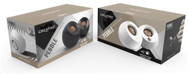 Creative PEBBLE, stolné 2.0 reproduktory s USB napájaním, čierne 