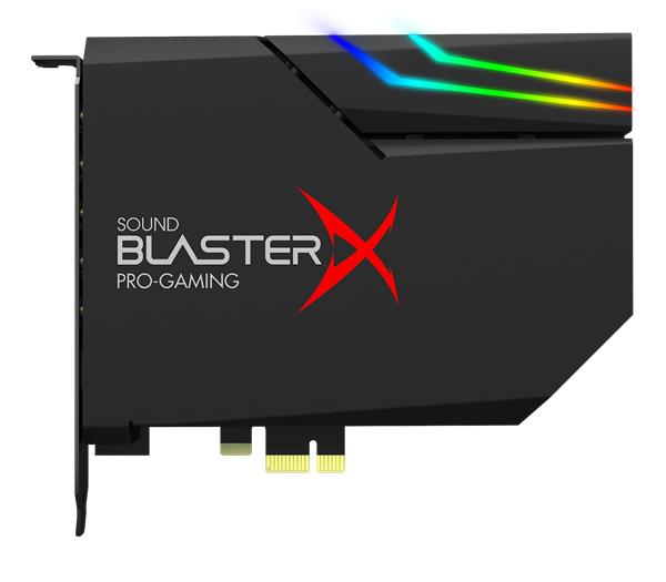 Creative Sound BlasterX AE-5 Plus herná zvuková karta Hi-Res, DAC prevodník, s osvetlením RGB, PCI-e interná 