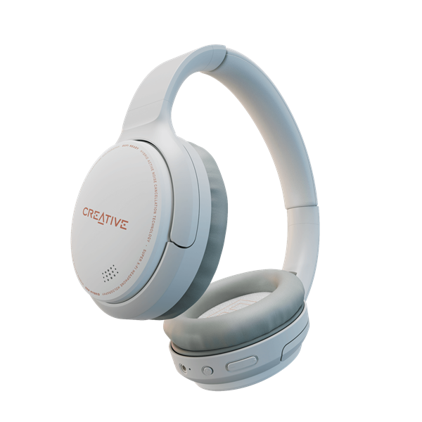 Creative ZEN HYBRID, Bluetooth slúchadlá na uši s aktívnym potlačením hluku, biele 