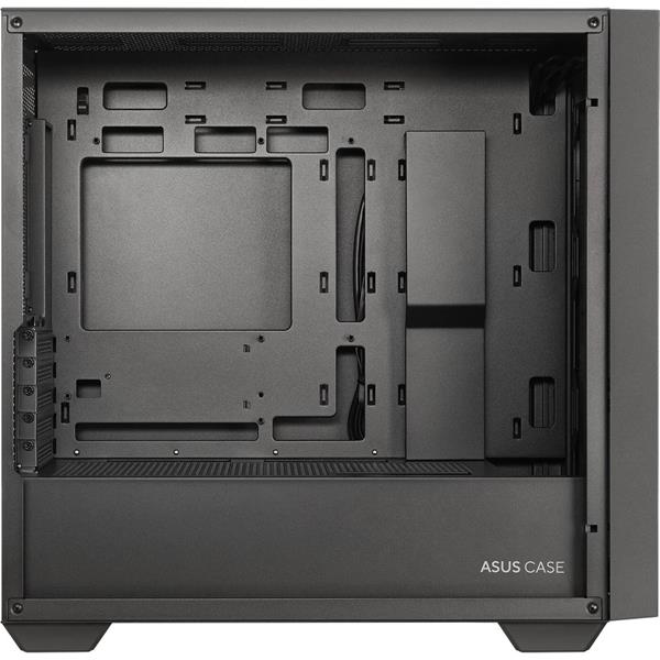ASUS case A21, transparent glass, Mini Tower, mATX, black 