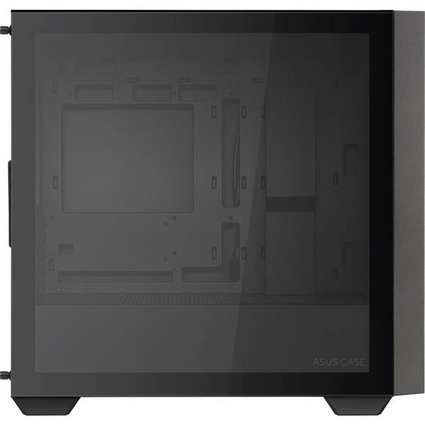 ASUS case A21, transparent glass, Mini Tower, mATX, black 