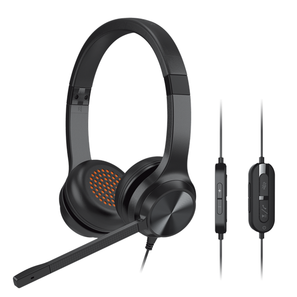 Creative Chat USB, headset, mikrofón s potláčaním šumu, ovládanie na kábli + Smart Comms Kit, čierny 