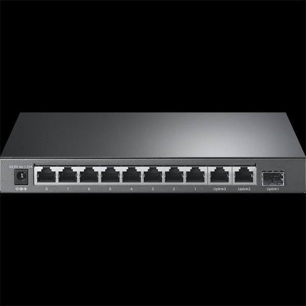 TP-LINK "8-Port 10/100Mbps + 3-Port Gigabit Desktop Switch with 8-Port PoE+PORT: 8× 10/100 Mbps PoE+ Ports, 2× Gigabit  