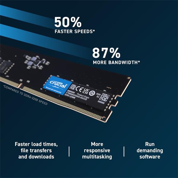 Crucial 16GB DDR5 5600MHz CL46 UDIMM Crucial 