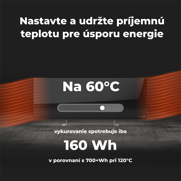 AENO AGH4S Premium Eco Smart Ohrievač, Cierny, LED, WI-FI, max 700W, Infra 