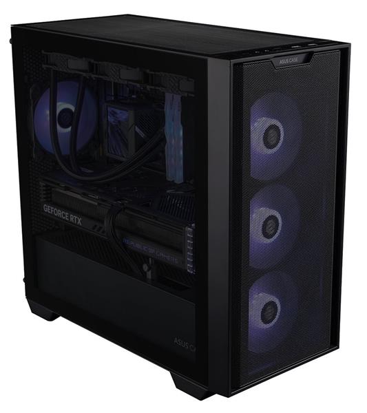 ASUS case A21, transparent glass, Mini Tower, mATX, black 