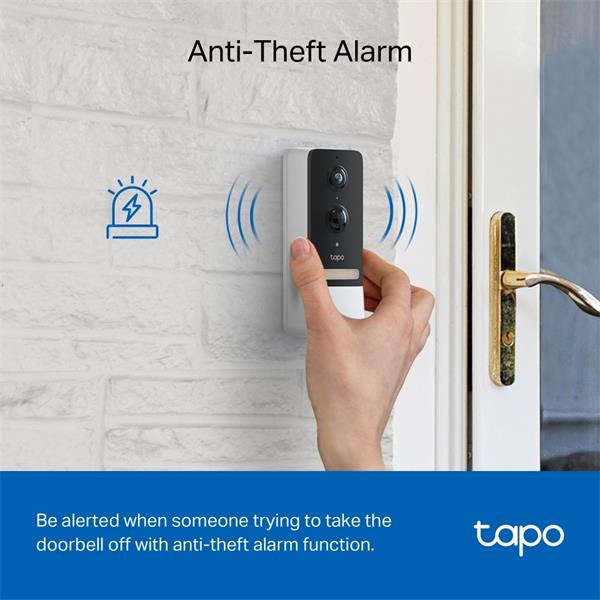 TP-LINK "Smart Video Doorbell Camera Kit1 × Tapo D230, 1 × Tapo H200SPEC: 2K 5MP (2560x1920), 2.4 GHz, 5200mAh recharg 