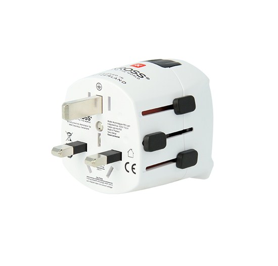 SKROSS cestovný adaptér PRO Light USB, 6.3A max., vr. USB nabíjania, uzemnený, UK+USA+Austrálie Čína 