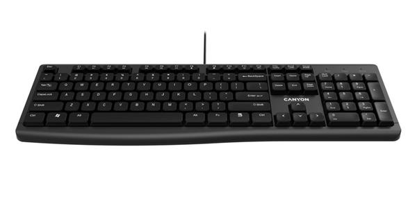 Canyon KB-50, klávesnica, USB, 104/12 multimed. klávesov, SK/CZ, čierna 