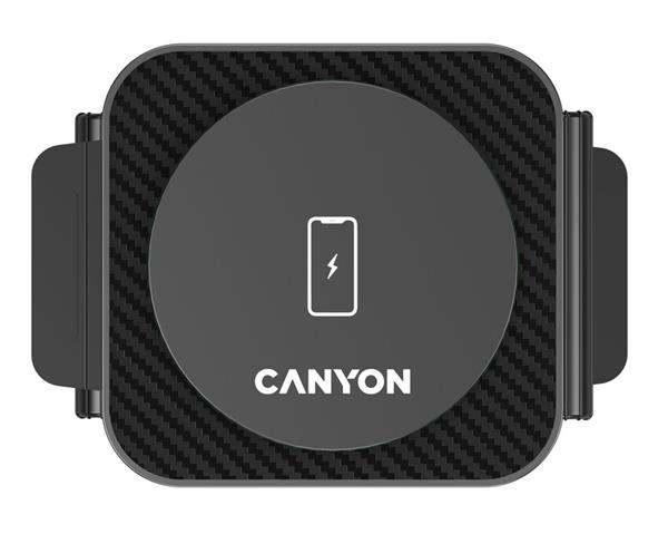 Canyon WS-305, 3v1, skladacia bezdrôtová Qi nabíjacia stanica pre 3 zariadenia simultánne, 15W, čierna 