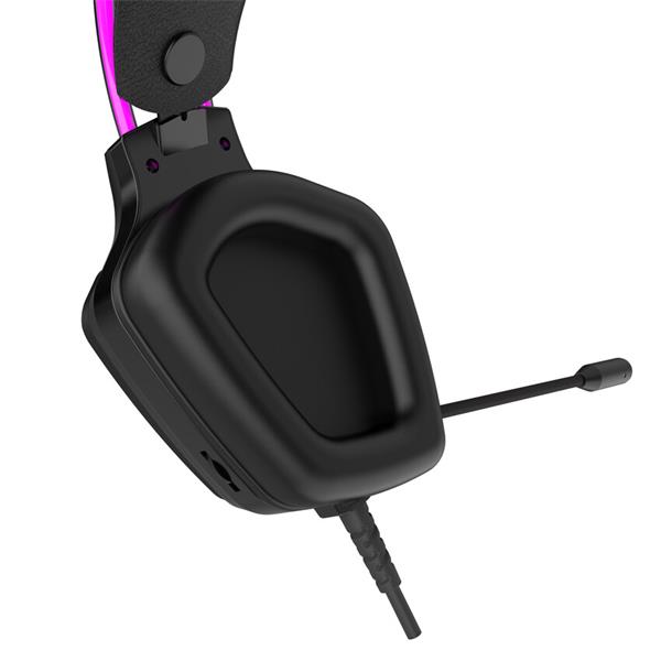 Canyon GH-9A, Darkless herný headset, USB / 2x 3.5mm jack, 2m kábel, multicolor RGB podsvietenie, čierny 