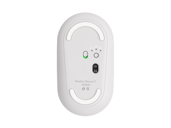 Logitech® M350s Pebble Mouse 2 - TONAL WHITE - BT - N/A - EMEA-808 - DONGLELESS 