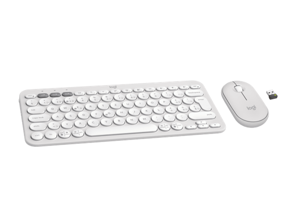 Logitech® Pebble 2 Combo - TONAL WHITE - US INT"L - 2.4GHZ/BT 