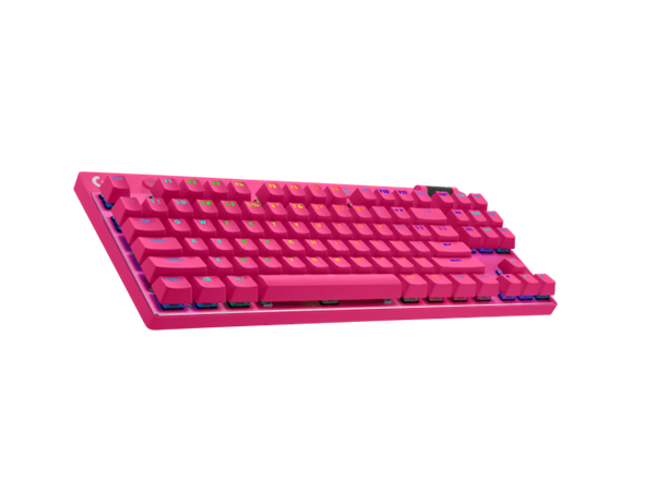 Logitech® G PRO X TKL LIGHTSPEED Gaming Keyboard - MAGENTA - US INT&quot;L - 2.4GHZ/BT - TACTILE 