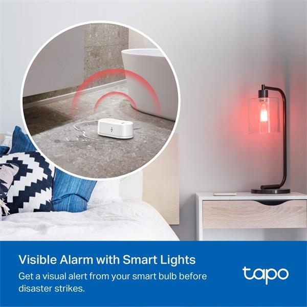 TP-LINK "Smart Water Leak SensorSPEC: 868 MHz, 2 x AAA BatteryFEATURE: Tapo Hub Required, Dripping and Leaking Detecti 