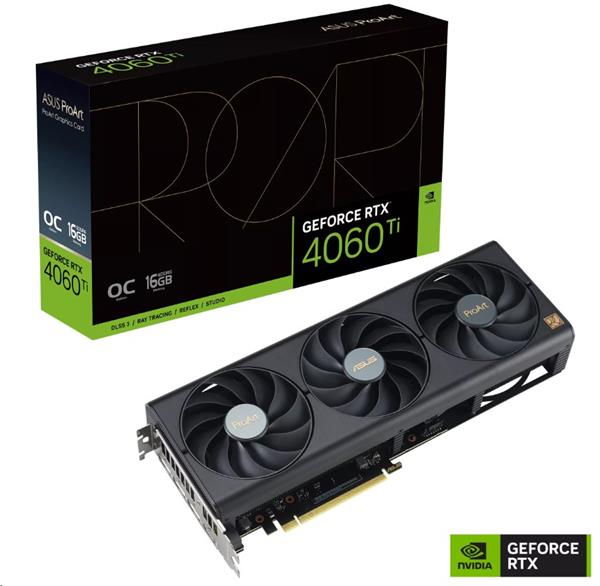 ASUS VGA NVIDIA GeForce ProArt RTX 4060 Ti 16G,  RTX 4060 Ti,  16GB GDDR6,  3xDP,  1xHDMI 